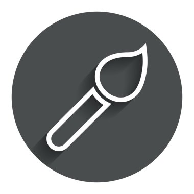 boya fırça işareti simgesi. Sanatçı sembolü.