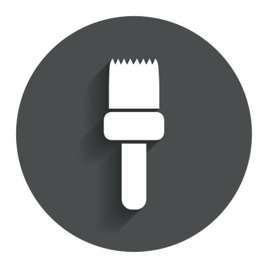 boya fırça işareti simgesi. Sanatçı sembolü.