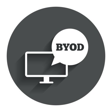 byod işareti simgesi. kendi aygıt simgesi getir.