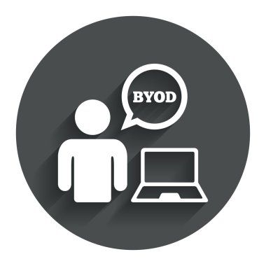 BYOD sign icon. Bring your own device symbol. clipart