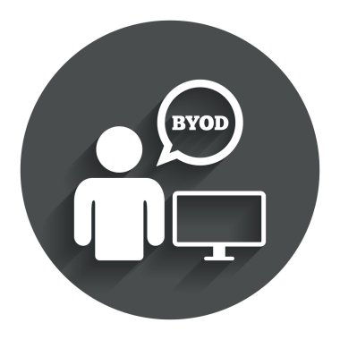 byod işareti simgesi. kendi aygıt simgesi getir.