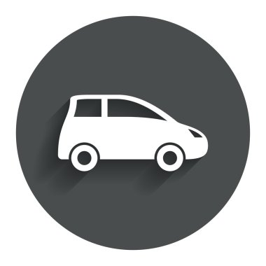 Araba işareti simgesi. hatchback sembolü.