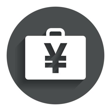 yen jpy işareti ile durum. Evrak Çantası'nı düğmesi.