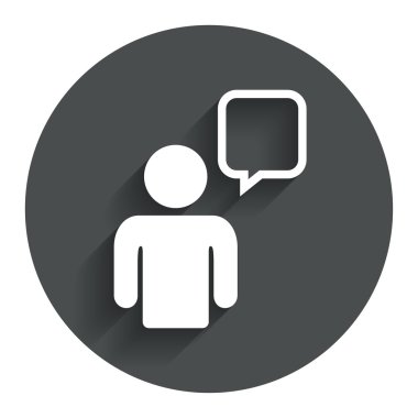 sohbet işareti simgesi. konuşma balonu sembolü.