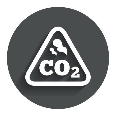 CO2 karbon dioksit formül işareti simgesi. Kimya