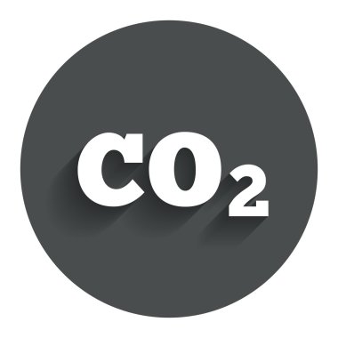CO2 karbon dioksit formül işareti simgesi. Kimya