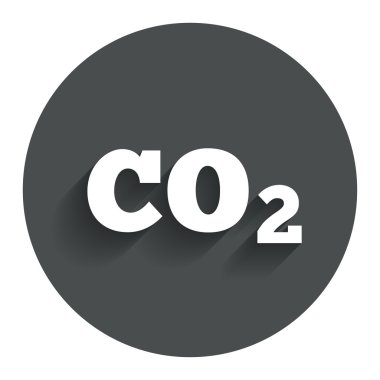 CO2 carbon dioxide formula sign icon. Chemistry clipart