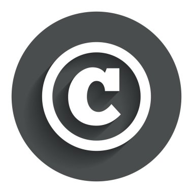 telif hakkı işareti simgesi. telif hakkı düğme.