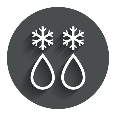 defrost işareti simgesi. su sembole buz.