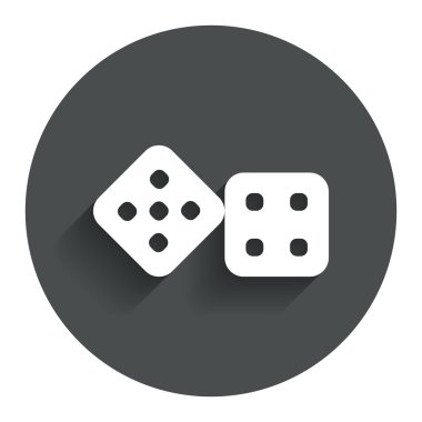 Dices simgesini işaret. Casino oyun simgesi.