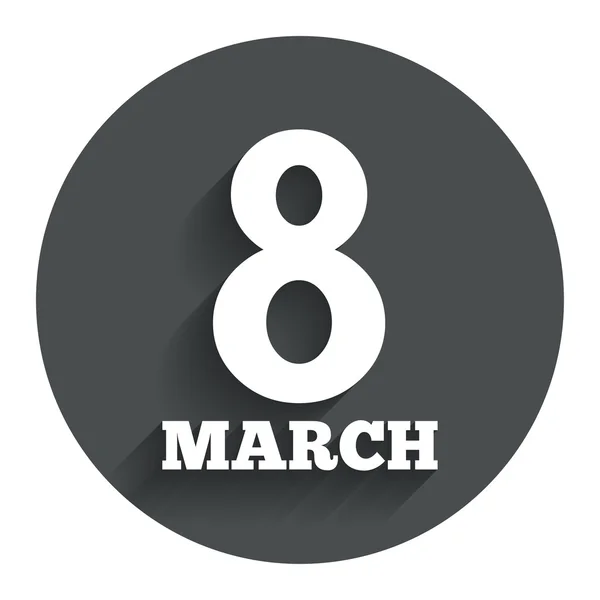 8. března dámské den znamení ikonu. Dovolená symbol. — Stockový vektor