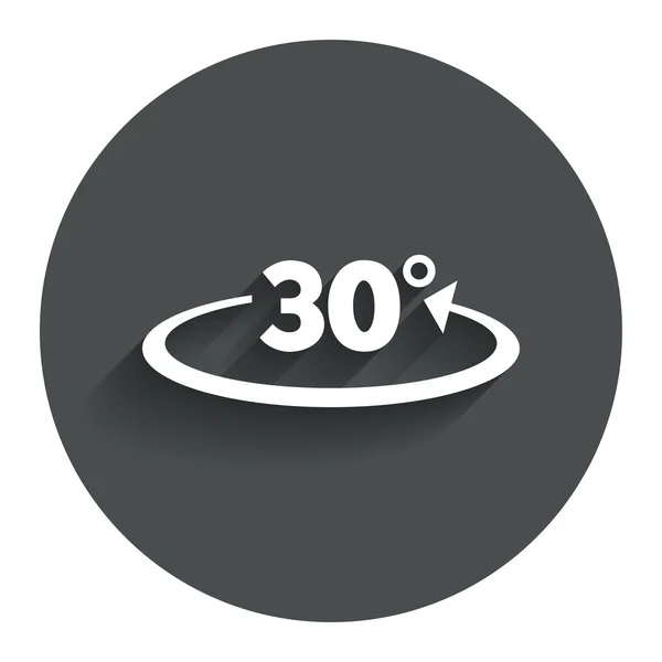Angolo 30 gradi segno icona. Geometria simbolo matematico — Vettoriale Stock