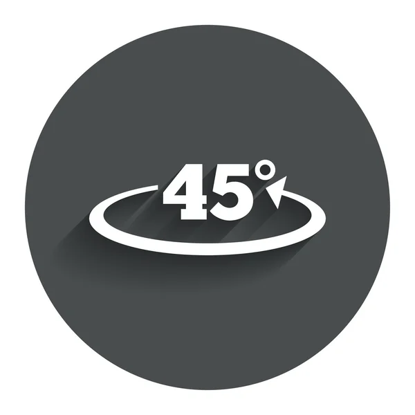 Angolo 45 gradi segno icona. Geometria simbolo matematico — Vettoriale Stock