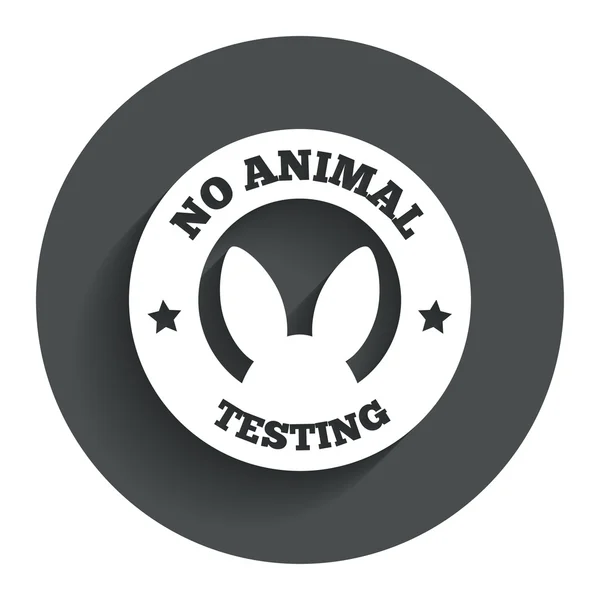No animals testing sign icon. Not tested symbol — Stock Vector