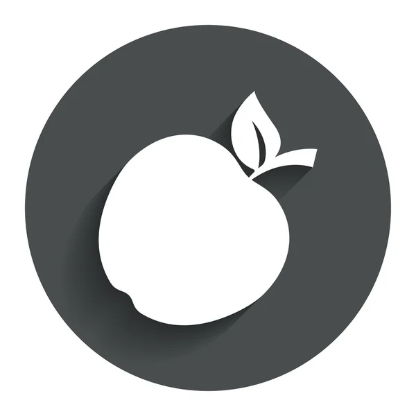 Icône de signe Apple. Fruit avec symbole de feuille . — Image vectorielle