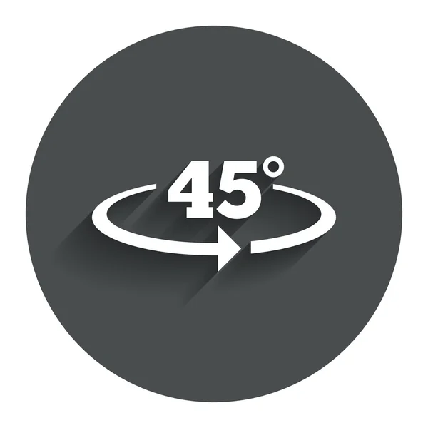 Angolo 45 gradi segno icona. Geometria simbolo matematico — Vettoriale Stock