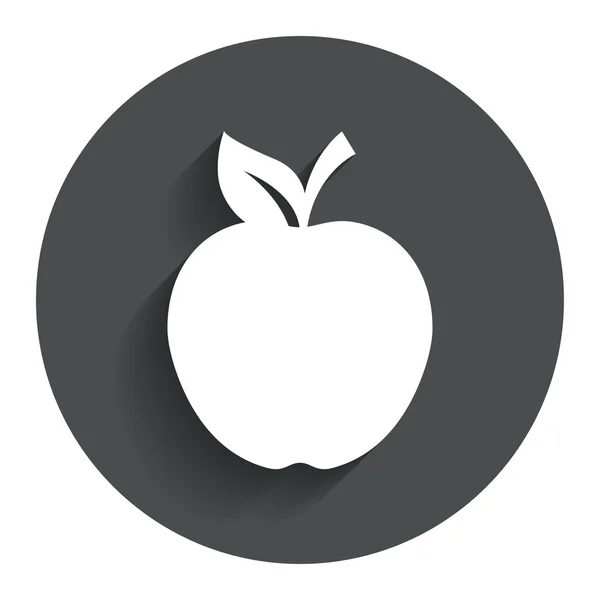 Ícone de sinal da Apple. Fruta com símbolo de folha . —  Vetores de Stock