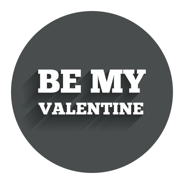 Sei mein Valentin-Zeichen-Symbol. Liebessymbol. — Stockvektor