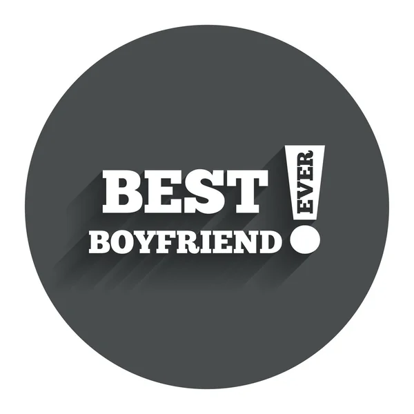 Best boyfriend ever sign icon. Award symbol. — Stock Vector