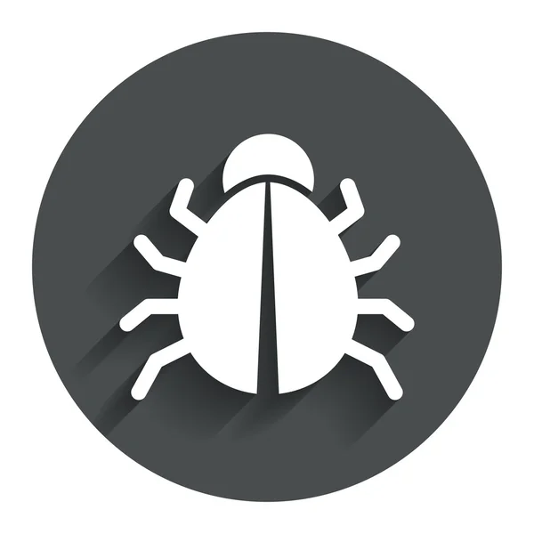 Bug teken pictogram. virus symbool. software bug fout — Stockvector