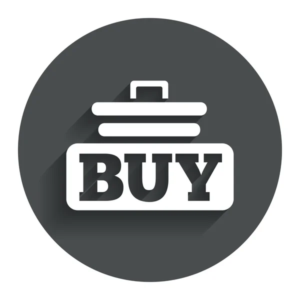 Zeichen kaufen. Online Warenkorb-Taste. — Stockvektor