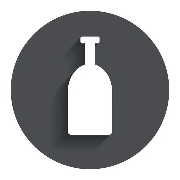 Icono de signo de alcohol. Símbolo de bebida. Botella . — Vector de stock