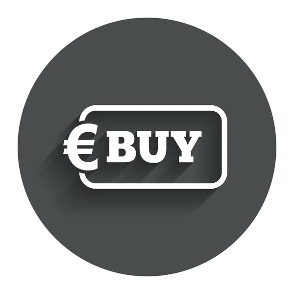 Acheter icône signe. Achat en ligne bouton Euro . — Image vectorielle