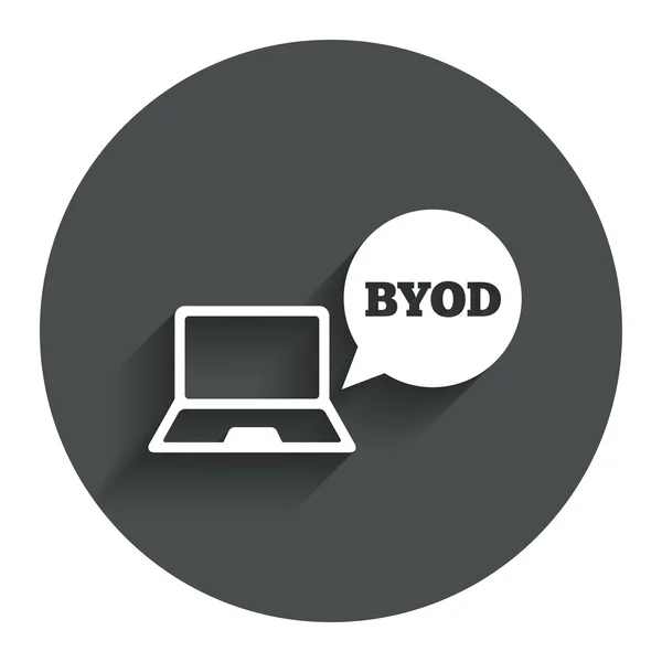 Ikona byod podepsat. Přineste si vlastní symbol zařízení. — Stockový vektor