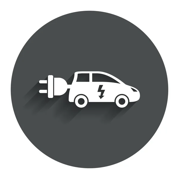 Icona del segno dell'auto elettrica. Simbolo del berretto . — Vettoriale Stock
