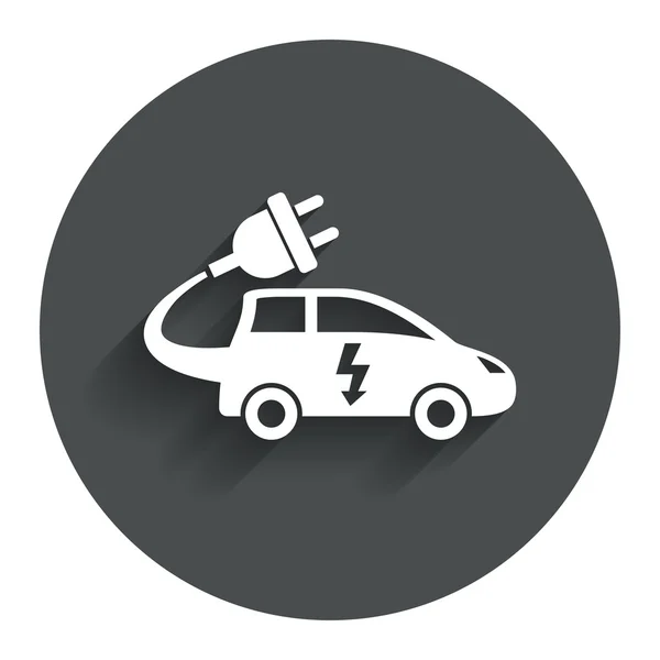 Icône de voiture électrique. Symbole à hayon . — Image vectorielle