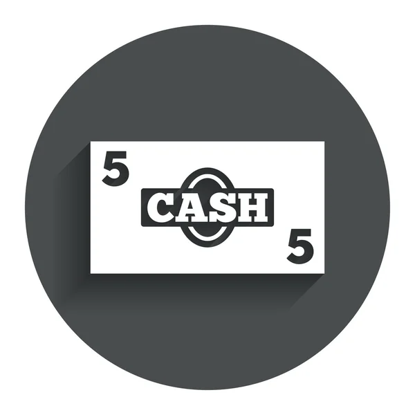 Cash sign icon. Money symbol. Coin. — Stock Vector