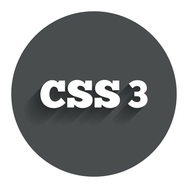 Ícone de sinal CSS3. Símbolo de folhas de estilo em cascata . — Vetor de Stock