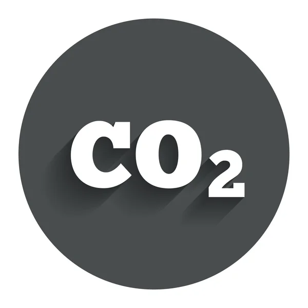 Icono de signo de fórmula de dióxido de carbono CO2. Química — Vector de stock