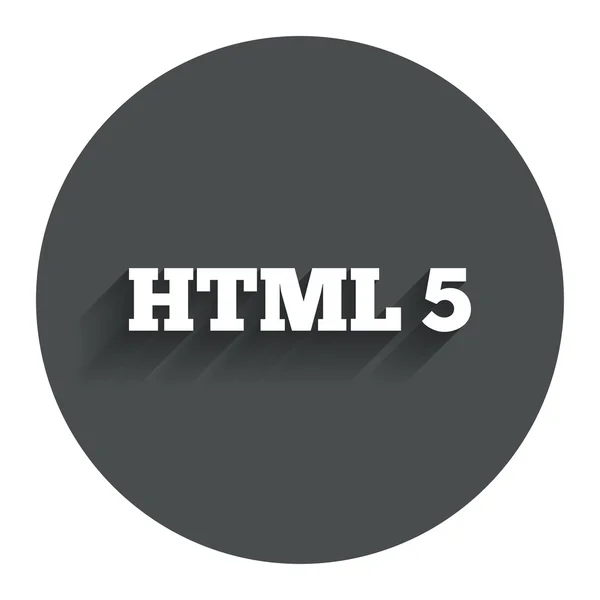 Ícone de sinal HTML5. Novo símbolo de linguagem de marcação . — Vetor de Stock