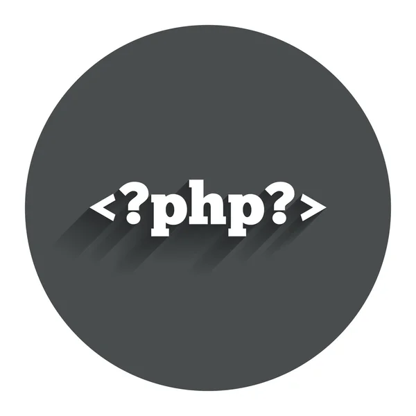 PHP teken pictogram. programmeer taal symbool. — Stockvector