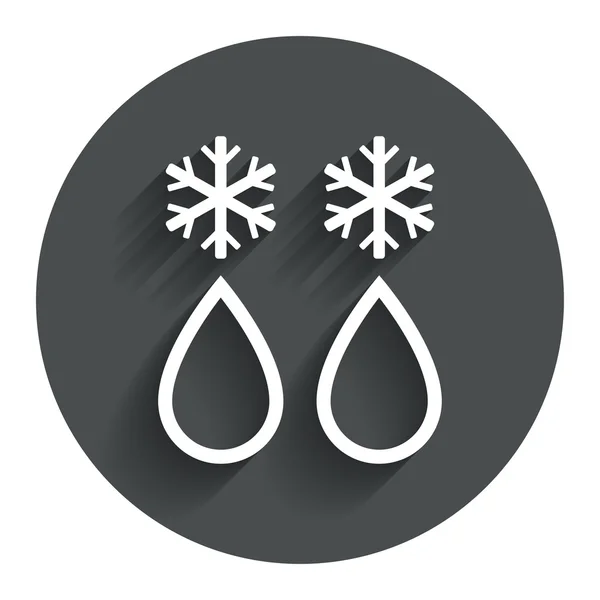 Defrosting sign icon. From ice to water symbol. — Stock Vector