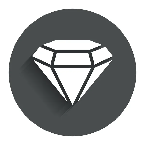 Ikona značky Diamond. Symbol šperků. Drahokam. — Stockový vektor