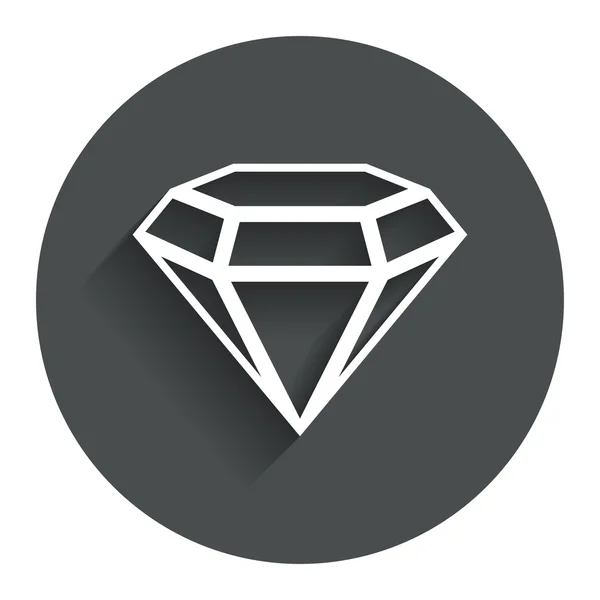 Ikona značky Diamond. Symbol šperků. Drahokam. — Stockový vektor