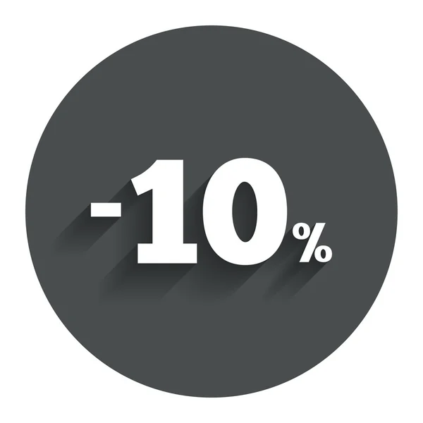 10 percent discount sign icon. Sale symbol. — Stock Vector