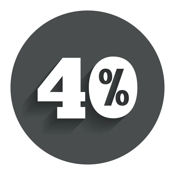40 percent discount sign icon. Sale symbol. — Stock Vector