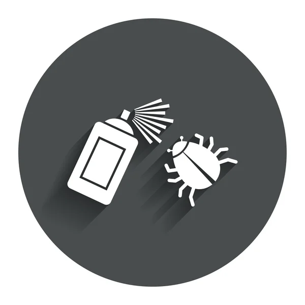 Bug 消毒标志图标。熏蒸符号. — 图库矢量图片