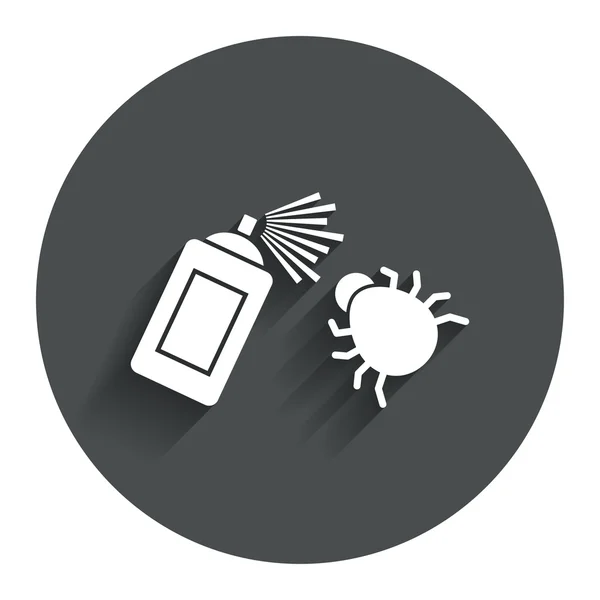 Bug icône de signe de désinfection. symbole de fumigation . — Image vectorielle