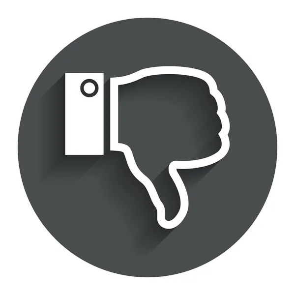 Dislike sign icon. Hand finger down symbol. — Stock Vector