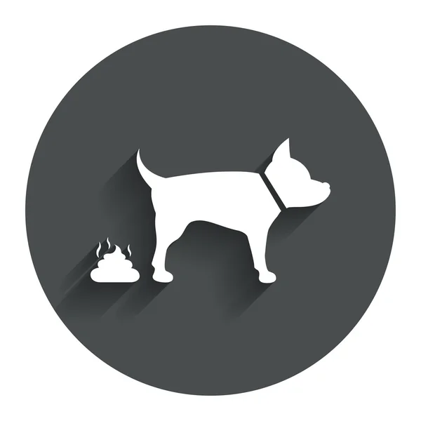 Ontlasting ondertekenen pictogram. opruimen na huisdieren symbool. — Stockvector