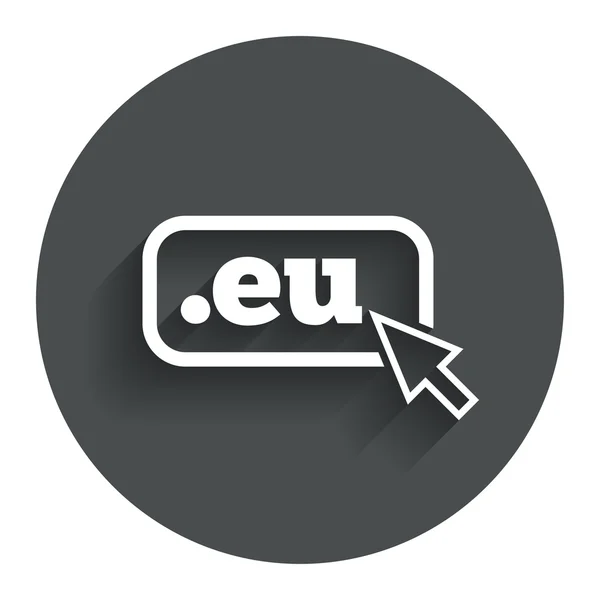 Domaine icône de signe de l'UE. Domaine internet de premier niveau — Image vectorielle