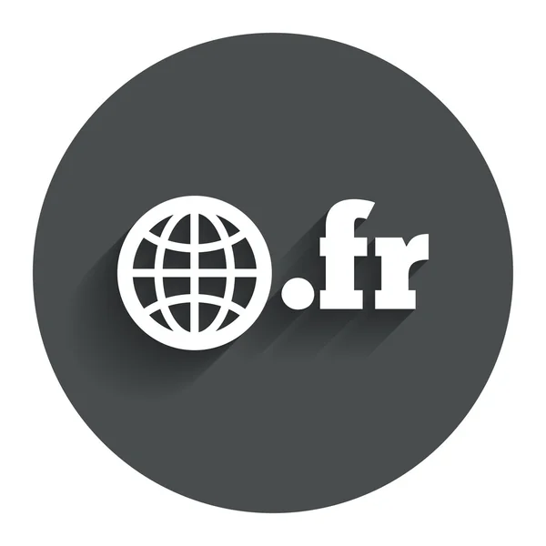 Domain FR sign icon. Top-level internet domain — Stock Vector