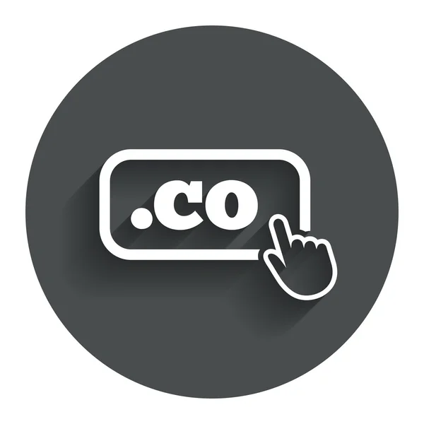 Domain Co-Sign-Symbol. Top-Level-Internetdomain — Stockvektor