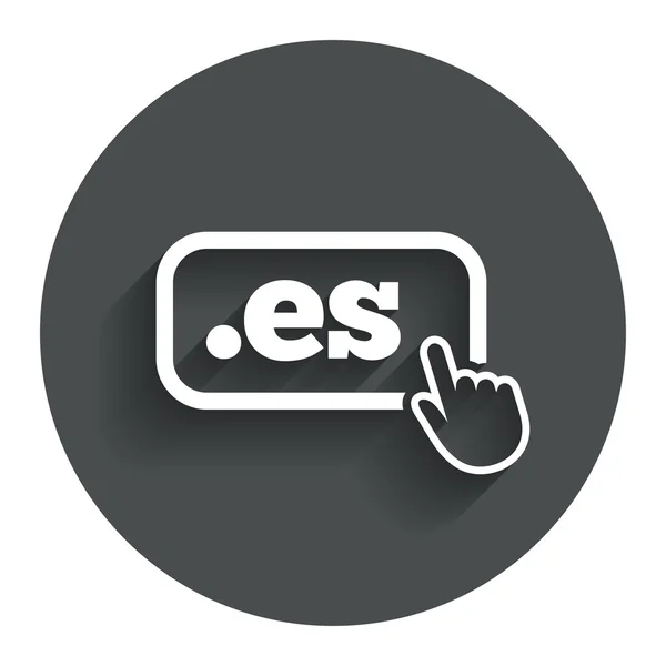 Icono de signo de dominio ES. Dominio de Internet de nivel superior — Archivo Imágenes Vectoriales
