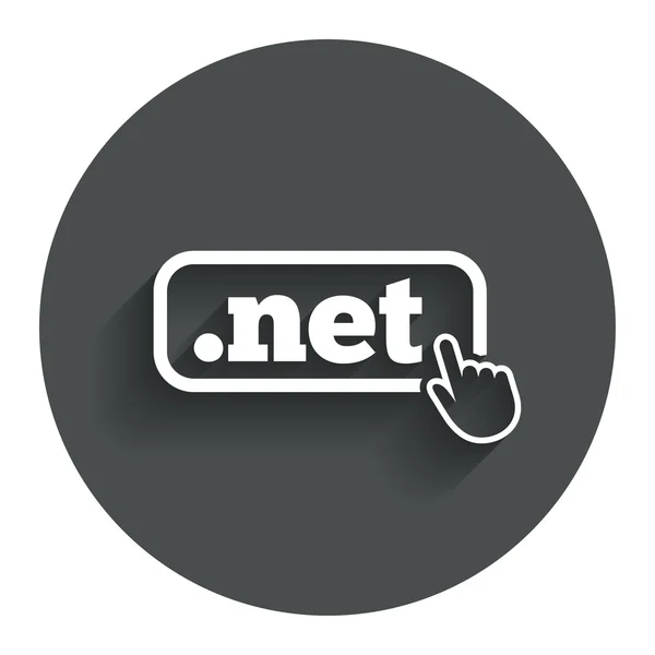 Icona del segno di dominio NET. Dominio internet di primo livello — Vettoriale Stock