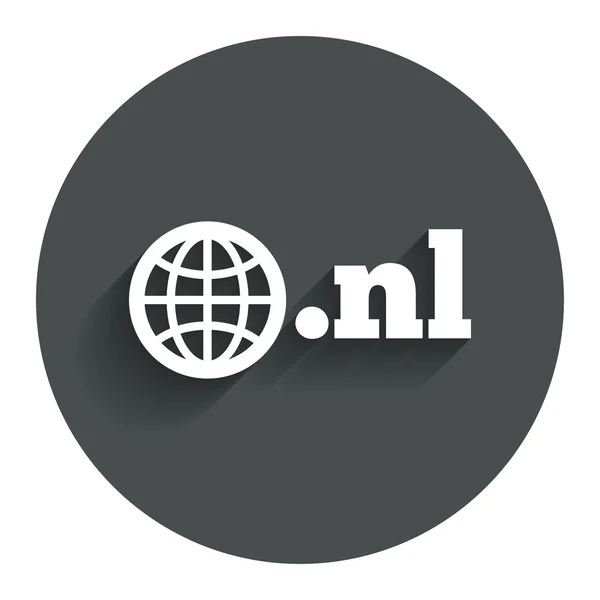 Icône signe Domaine NL. Domaine internet de premier niveau — Image vectorielle